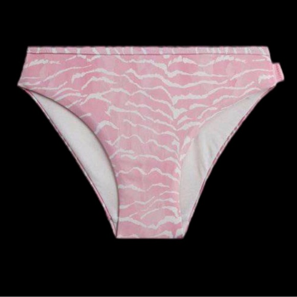 🌻NEW (w/tags) Seafolly Girls Pink & White Zanzibar Zebra Tankini Bottoms Set - Picture 3 of 10